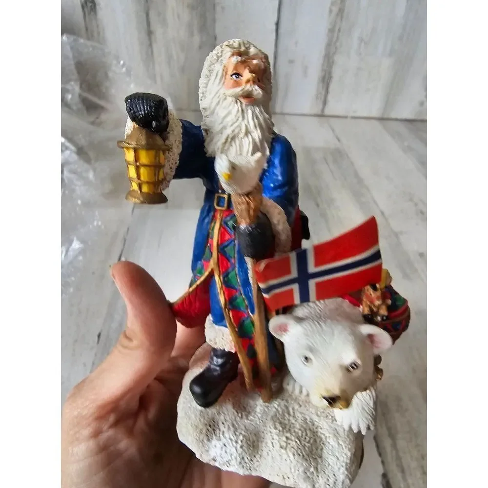 May Scandinavian Santa around world polar bear statue figurine 1994 vintage clas